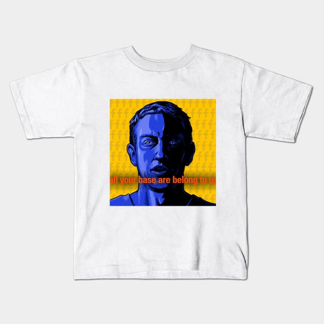 Zuckerburg Kids T-Shirt by GuyParsons